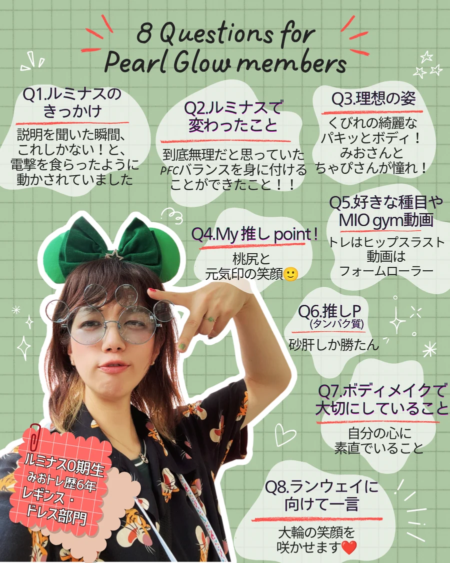 なっちゃんの8つの質問と回答をまとめた紹介カード